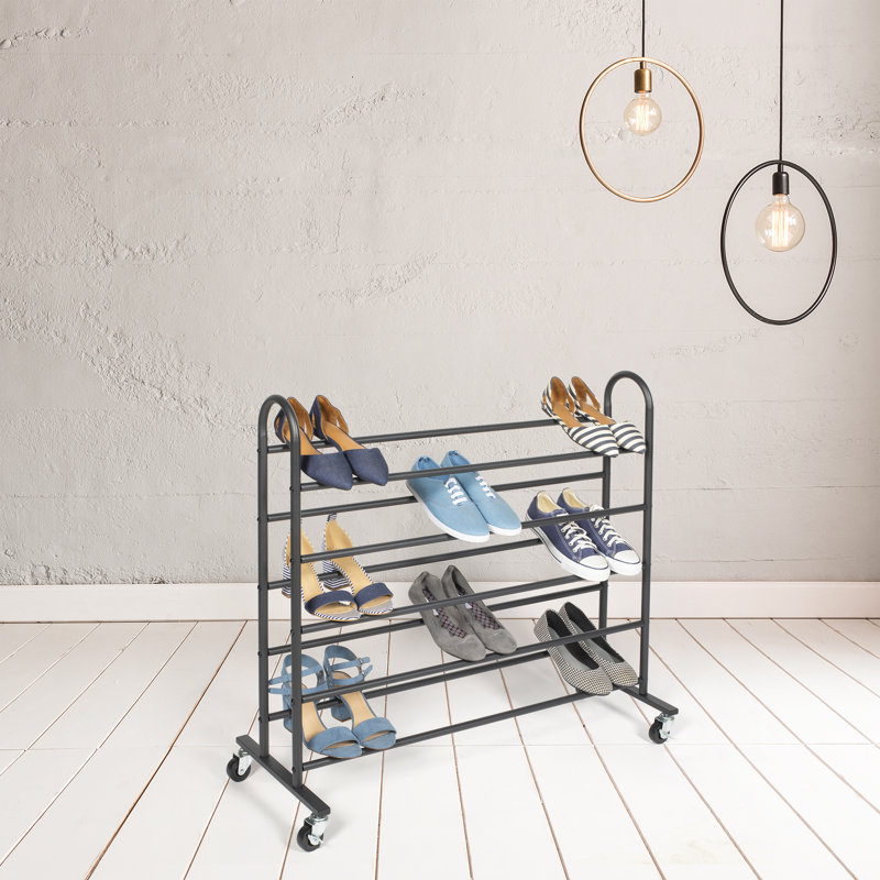 Rebrilliant 5 Tier 25 Pair Shoe Rack with Wheels Wayfair